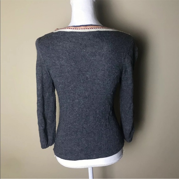 Field Flower Button Up Knit Sweater Wool Size M - Picture 5 of 7